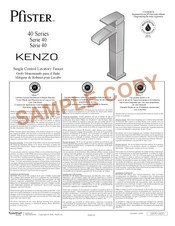 Pfister KENZO 40 Serie Manual De Instalación