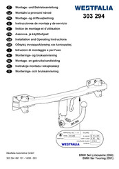 Westfalia 303 294 Instrucciones De Montaje Y De Servicio