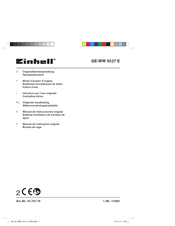 EINHELL GE-WW 5537 E Manual De Instrucciones Original