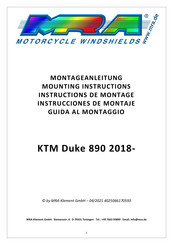 MRA Duke 890 Instrucciones De Montaje