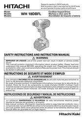 Hitachi WH 18DBFL Manual De Instrucciones