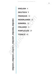 Philips HQ4441 Manual Del Usuario