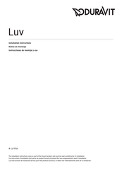 DURAVIT Luv LU 9764 Instrucciones De Montaje Y Uso