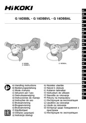 HIKOKI G 18DBBVL Instrucciones De Manejo