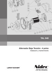 Nidec Leroy-Somer TAL 040 Instalación Y Mantenimiento