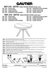 Gautier SETIS 310 Instrucciones De Montaje