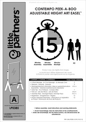 Little Partners CONTEMPO PEEK-A-BOO ADJUSTABLE HEIGHT ART EASEL Instrucciones De Montaje
