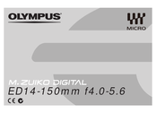 Olympus MICRO M.ZUIKO DIGITAL ED14-150mm f4.0-5.6 Instrucciones
