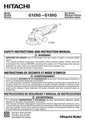 Hitachi G12SQ Manual De Instrucciones