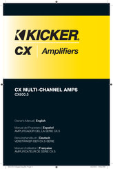 Kicker CX.5 SERIE Manual Del Propietário