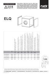 Ruck Ventilatoren ELQ 250 E2 01 Instrucciones De Ensamblaje