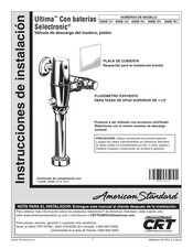 American Standard Ultima Selectronic 606B.761 Instrucciones De Instalación