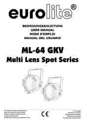 EuroLite ML-64 GKV Multi Lens Spot Manual Del Usuario