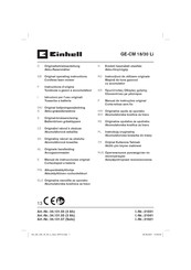 EINHELL GE-CM 18/30 Li Manual De Instrucciones Original