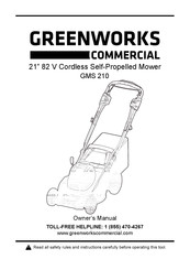 GreenWorks Commercial GMS 210 Manual Del Propietário