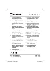 EINHELL TP-CD 18/60 Li-i BL Manual De Instrucciones Original
