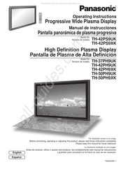 Panasonic TH-42PH9XK Manual De Instrucciones
