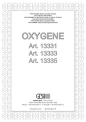 Gessi OXYGENE 13333 Manual De Instrucciones
