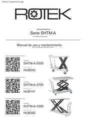 Rotek SHTM-A-0700 Manual De Uso Y Mantenimiento