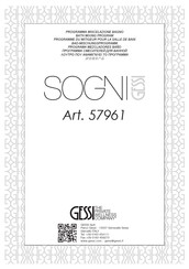 Gessi SOGNI 57961 Manual De Instrucciones