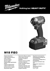 Milwaukee M18 FID3-0X Manual Original