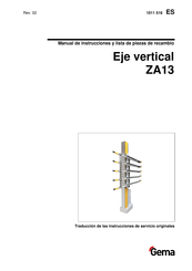 Gema ZA13-18 Manual De Instrucciones Y Lista De Piezas De Recambio