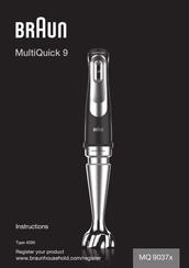 Braun MultiQuick 9 MQ 9037 Serie Instructions