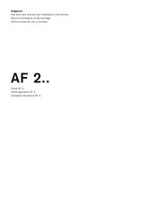 Gaggenau AF 2 Serie Instrucciones De Uso Y Montaje