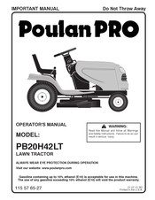 Poulan Pro PB20H42LT Manual De Operario