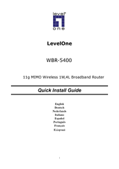 LevelOne WBR-5400 Guía De Instalación Rápida