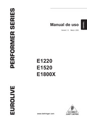 Behringer EUROLIVE PERFORMER Serie Manual De Uso