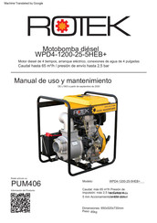 Rotek WPD4-1200-25-5HEB+ Manual De Uso Y Mantenimiento