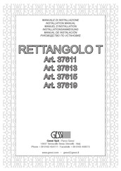Gessi RETTANGOLO T 37615 Manual De Instalación