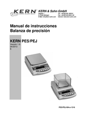 KERN and SOHN PEJ Serie Manual De Instrucciones