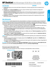 HP DeskJet Ink Advantage 4530 All-in-One Serie Guia De Inicio Rapido