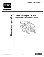 Toro DH 210 Manual Del Operador