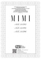 Gessi MIMI 31292 Manual De Instrucciones