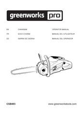 GreenWorks Pro CSB403 Manual Del Operador