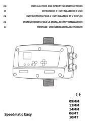 Coelbo Speedmatic Easy 10MT Instrucciones Para La Instalación Y Utilización