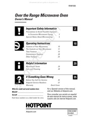 Hotpoint RVM1535 Manual Del Usuario