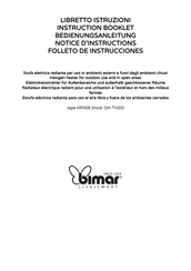 Bimar HR305 Folleto De Instrucciones