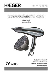 HAEGER Pro Hair HD-230.011B Manual De Instrucciones