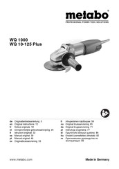 Metabo WQ 1000 Manual Original