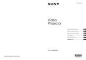 Sony VPL-VW590ES Manual De Referencia Rápida