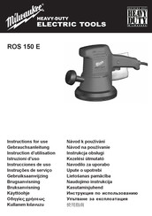 Milwaukee ROS 150 E Instrucciones De Uso