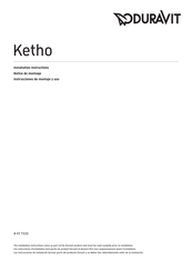 DURAVIT Ketho KT 7330 Instrucciones De Montaje Y Uso