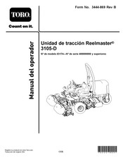 Toro EdgeSeries Reelmaster 3105-D Manual Del Operador