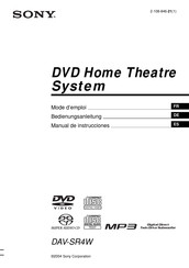 Sony DAV-SR4W Manual De Instrucciones