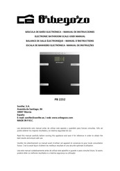 Orbegozo PB 2232 Manual De Instrucciones