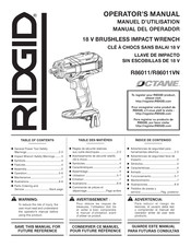 RIDGID Octane R86011VN Manual Del Operador